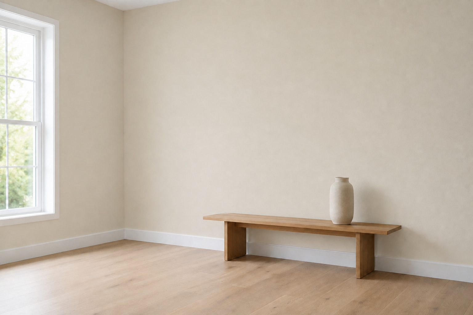Room with both walls painted Lexicon